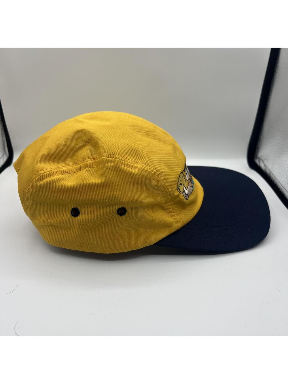 Vintage Flintstones Fred Flintstone Snapback Hat Yellow Blue Cap USA - Picture 3 of 6